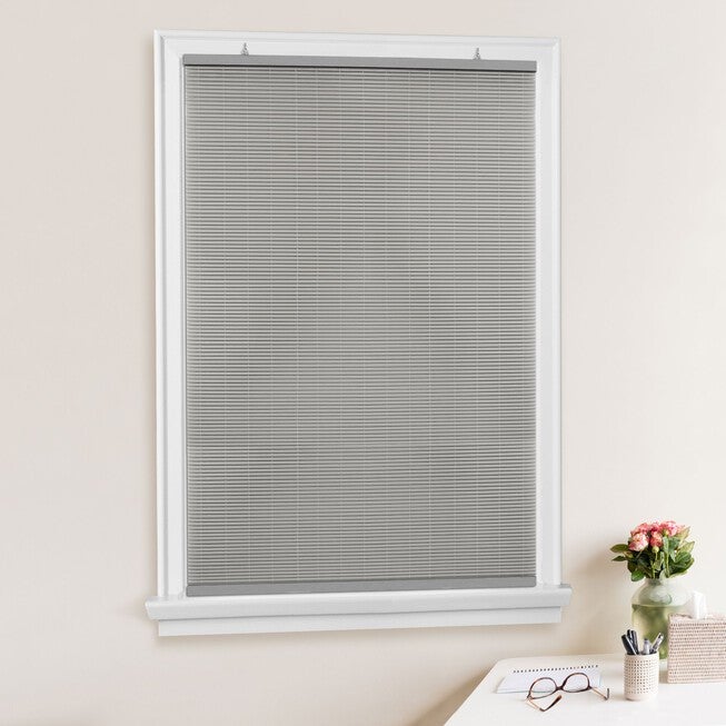 Cordless Solstice Vinyl Roll-Up Blind, Grey, , alternate image number null