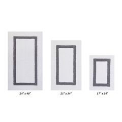 Hotel Collectionis Bath Mat Rug 3 Piece Set (17" x 24" | 21" x 34" | 24" x 40")
