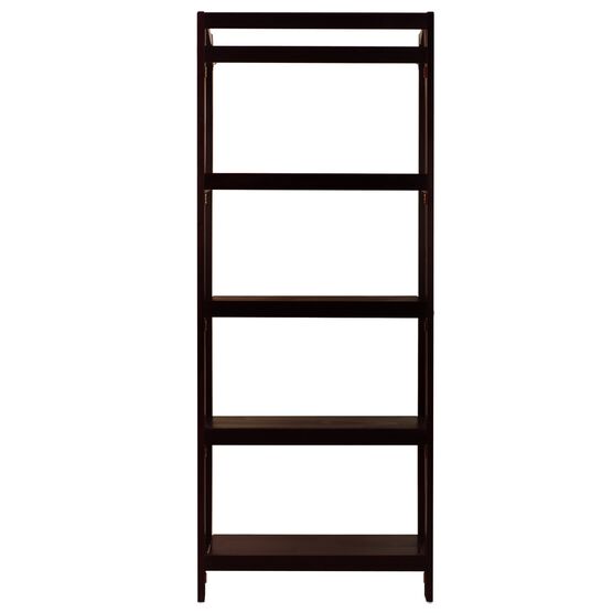 Stratford 5-Shelf Folding Bookcase-Espresso, , alternate image number null