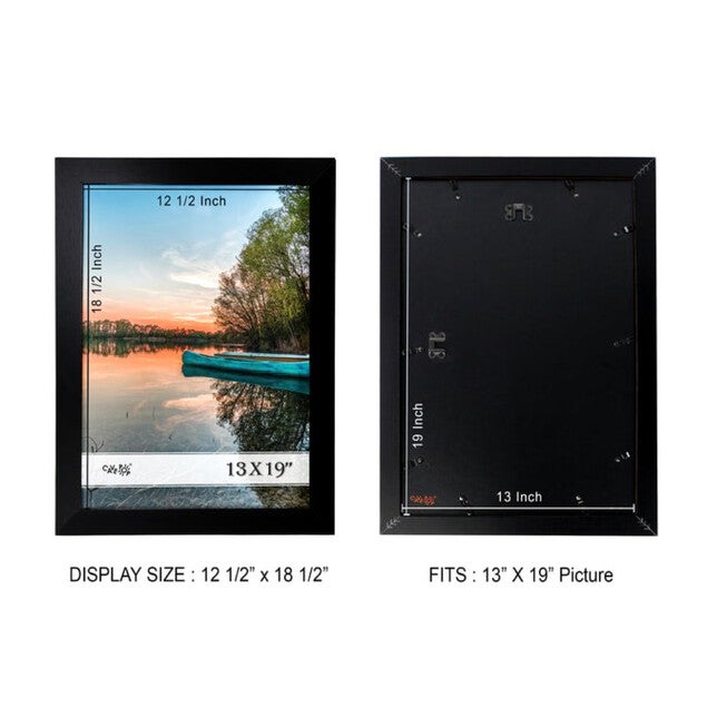 Black Wood Picture Frame With Polished Plexiglass, , alternate image number null