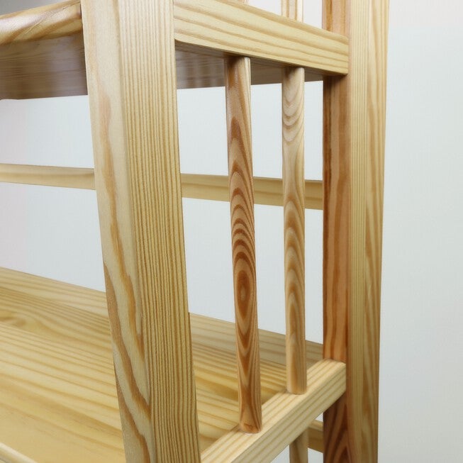 3-Shelf Folding Stackable Bookcase 27.5 inches Wide-Natural, , alternate image number 10