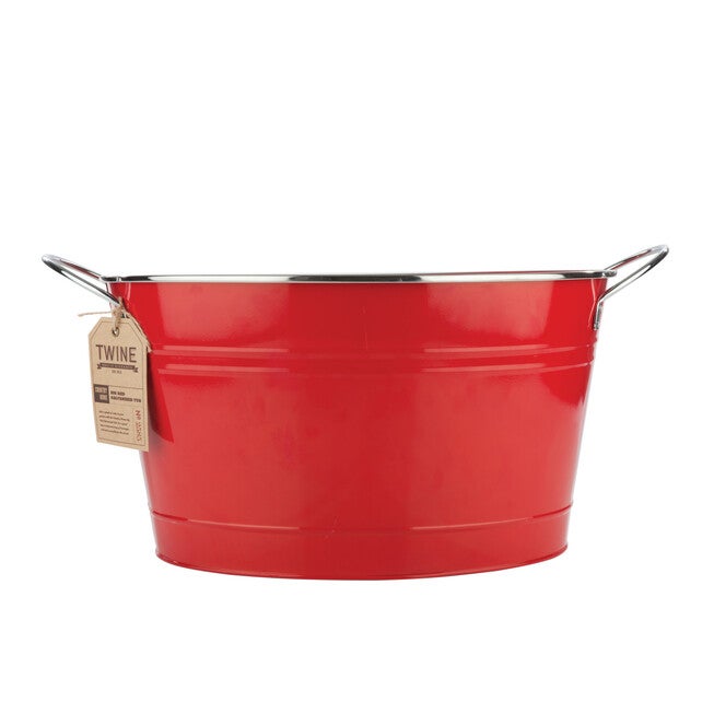 Big Red Galvanized Metal Tub, , alternate image number null