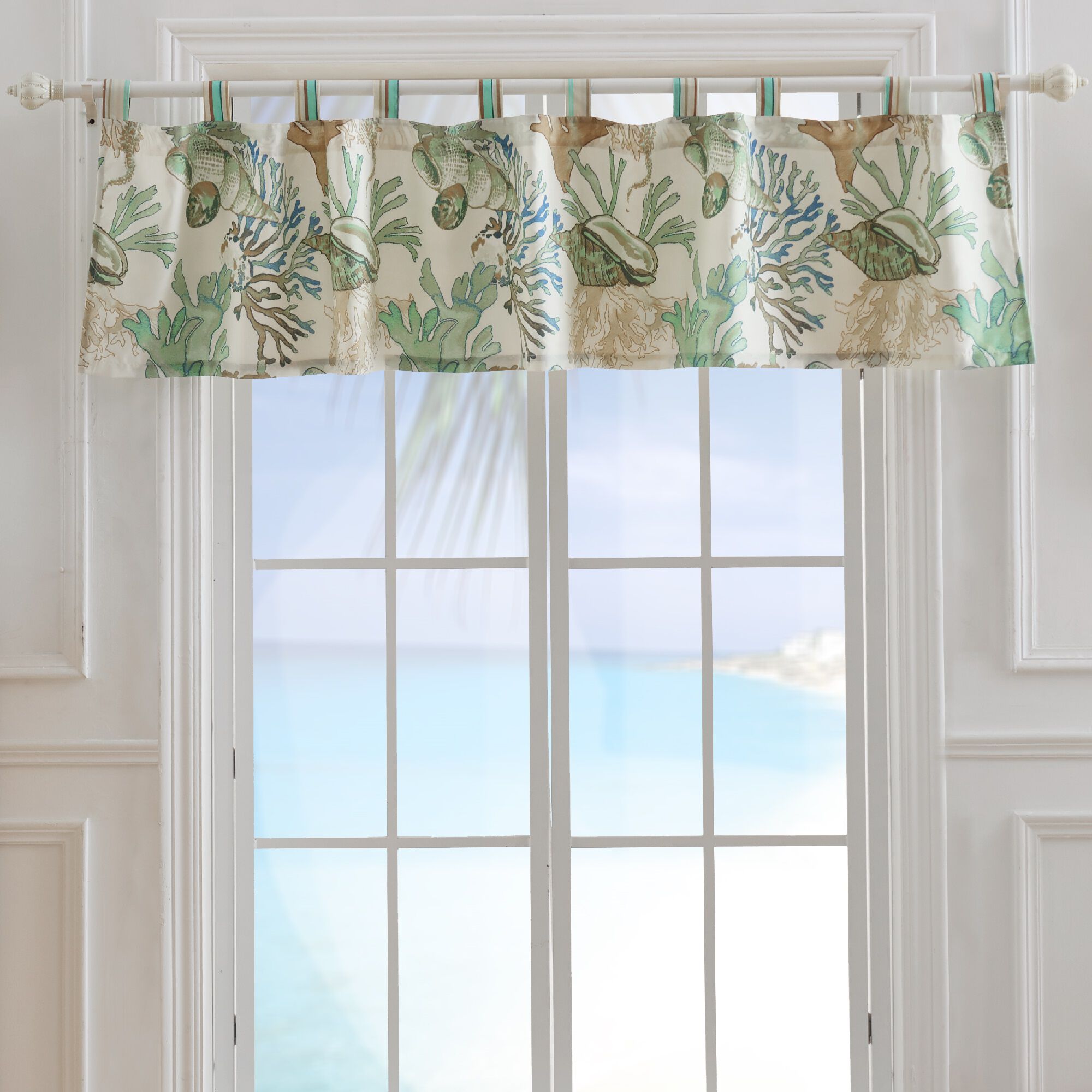 Atlantis Window Valance Curtains, JADE, alternate image number 1
