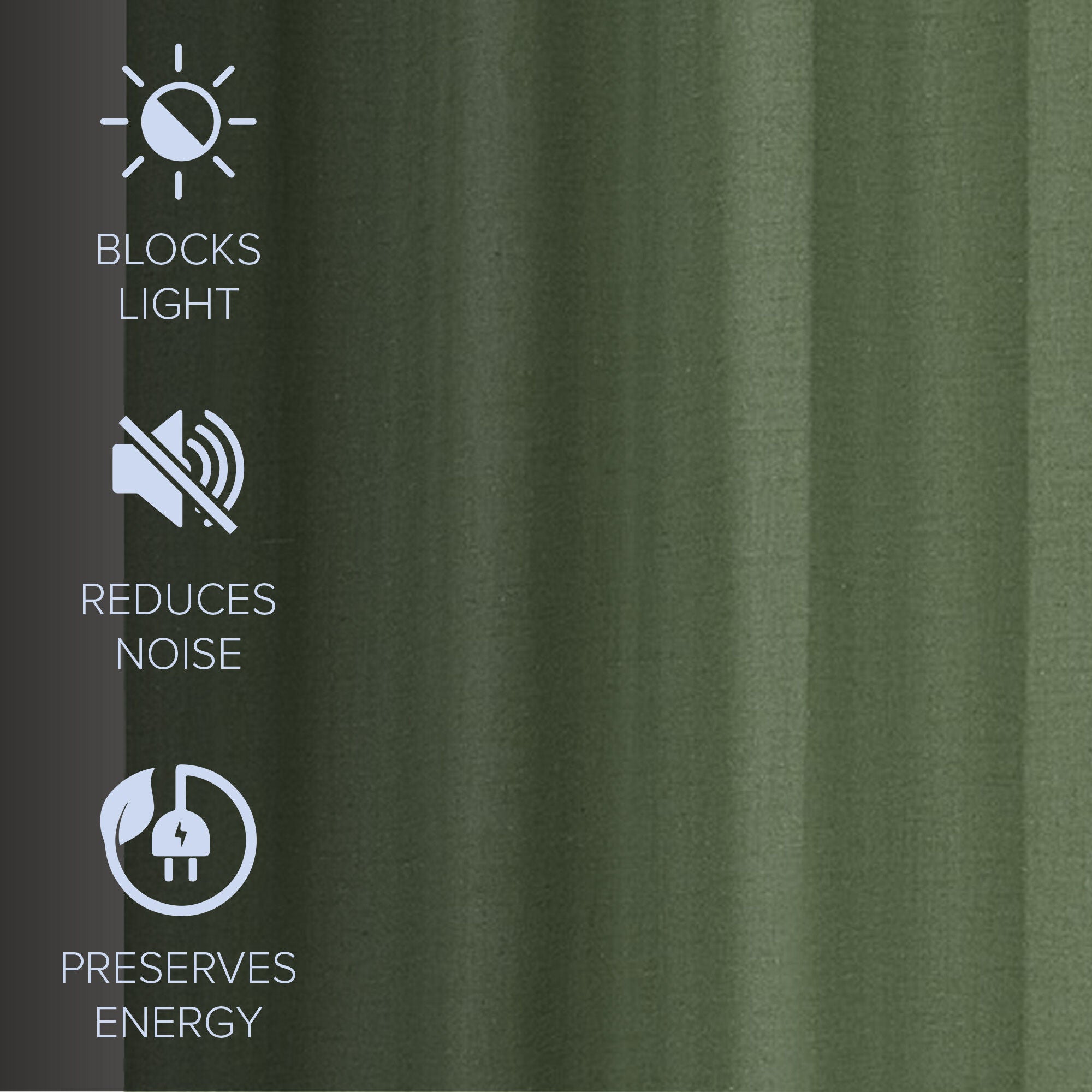 Linen Slub 100% Blackout Grommet Pair, OLIVE, alternate image number 3
