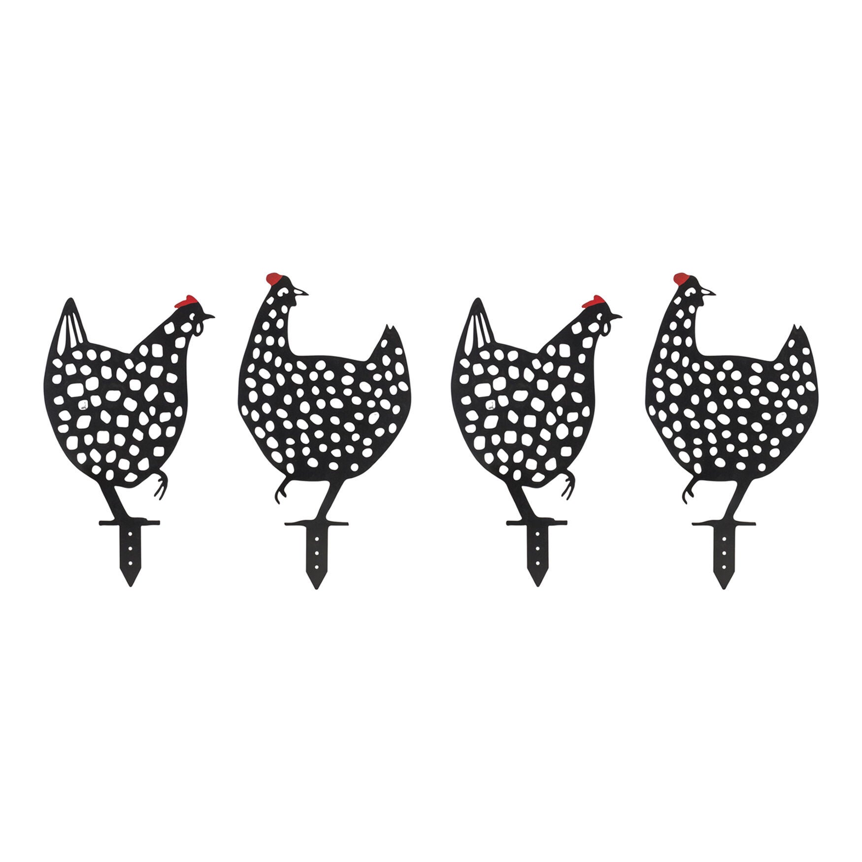 Punched Metal Chicken Garden Stake (Set Of 4), , alternate image number 3