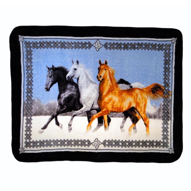 Hi-Pile Luxury Oversized Throw, HORSE, hi-res image number 0