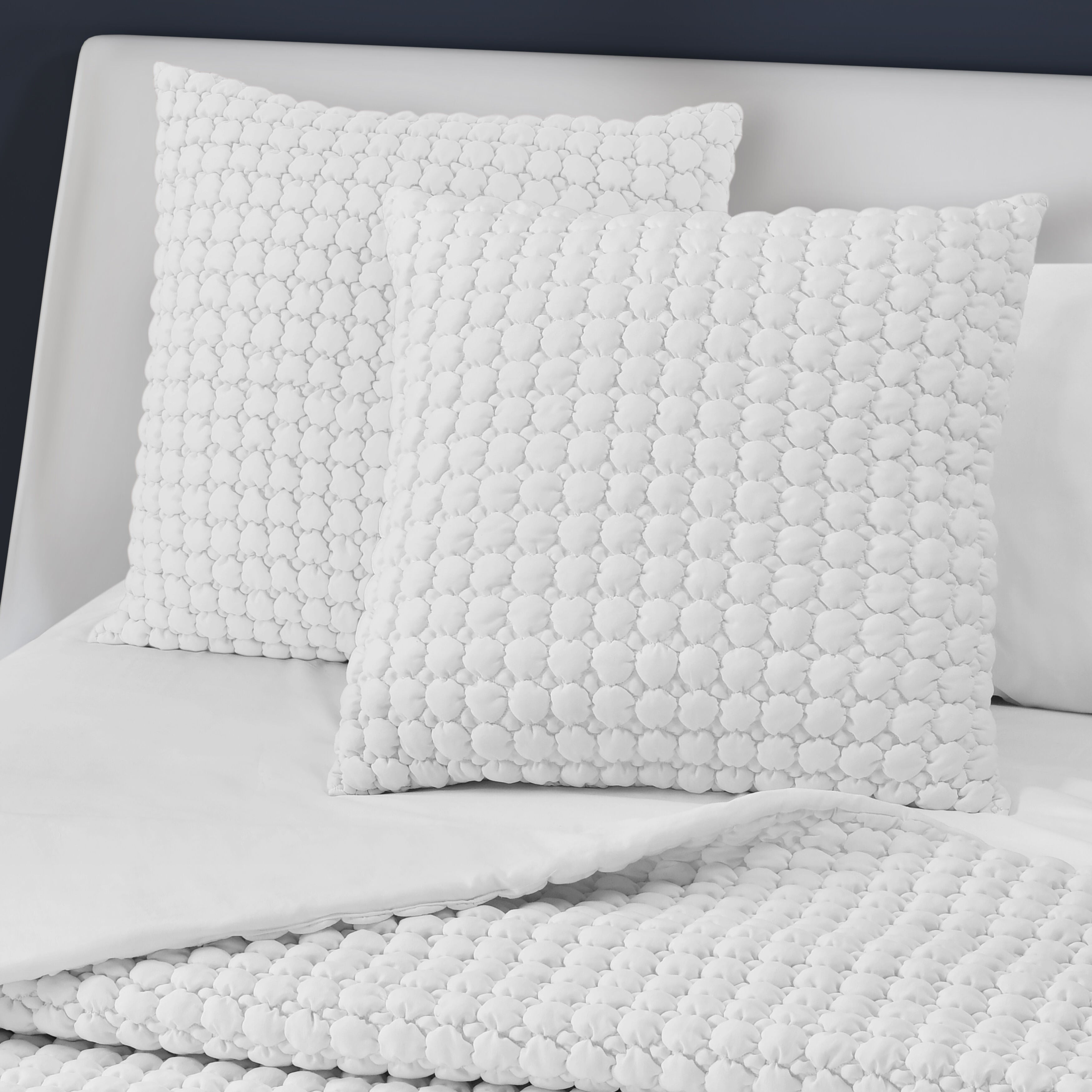 CLOUD PUFF EURO QUILTED SHAM, WHITE, alternate image number 2