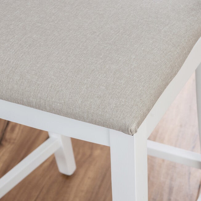 Flynn Counter Stool White Upholstered Set of 2, , alternate image number null
