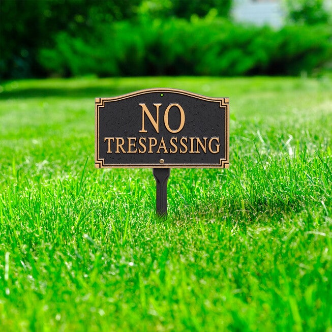 No Trespassing Statement Plaque, , alternate image number null