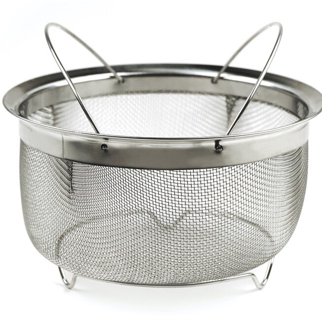 Mesh Basket - Folding Handles - 3qt, GRAY, hi-res image number 0