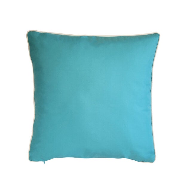Edie @ Home Indoor/Outdoor Oversized Embroidered Quartrefoil Decorative Throw Pillow 20X20, Leaf/White, , alternate image number 5