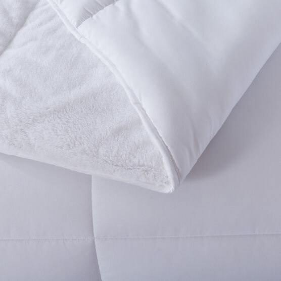 Cozy Down Alternative Reversible Comforter, White, , alternate image number null