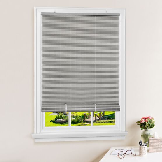 Cordless Solstice Vinyl Roll-Up Blind, Grey, , alternate image number null