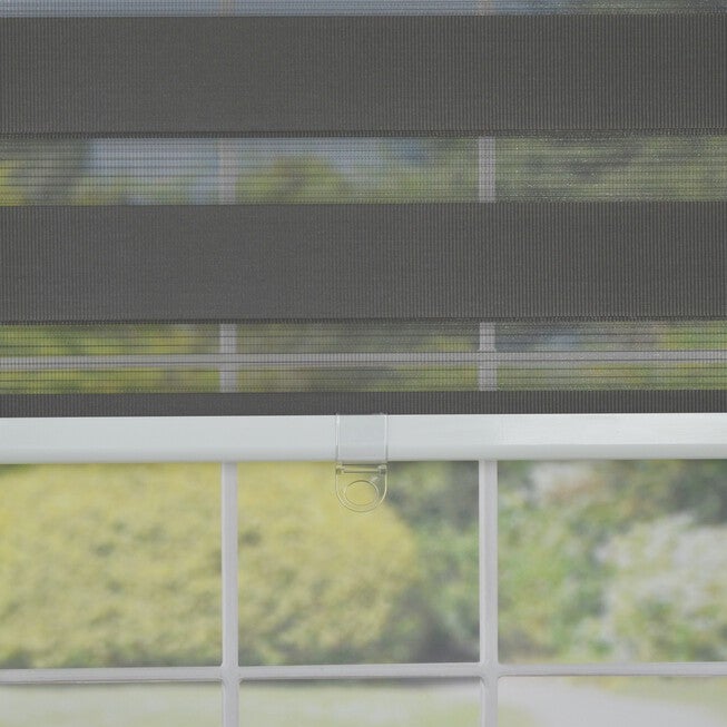 Cordless Zebra Slimline Privacy Window Shade Window, , alternate image number null