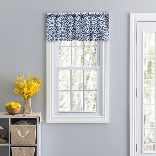 Athens Tailored Valance, NAVY, hi-res image number null