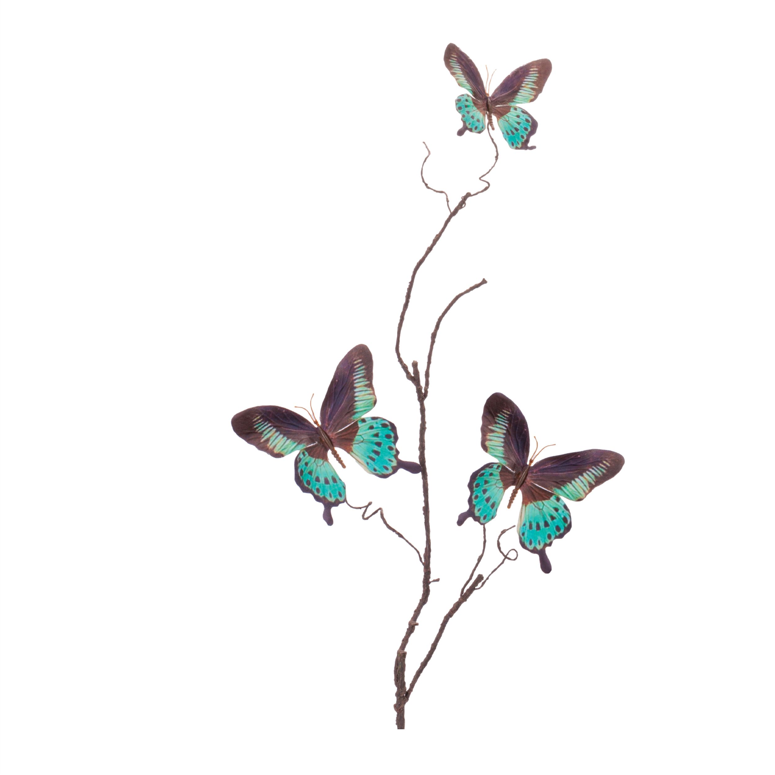 Butterfly Twig Spray Set of 6, BLUE BLACK, hi-res image number 0