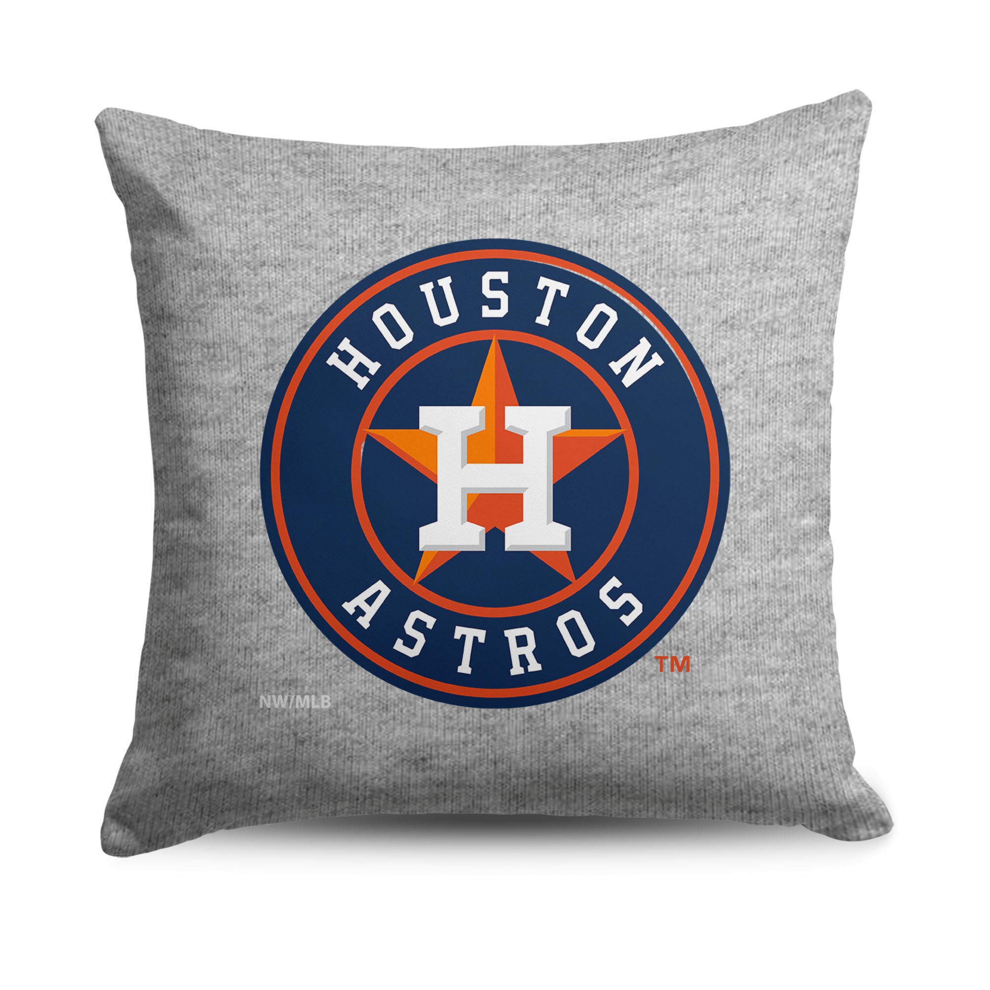 Houston Astros MLB Primary Sweatshirt PIllow 16 Inches, GRAY, hi-res image number 0