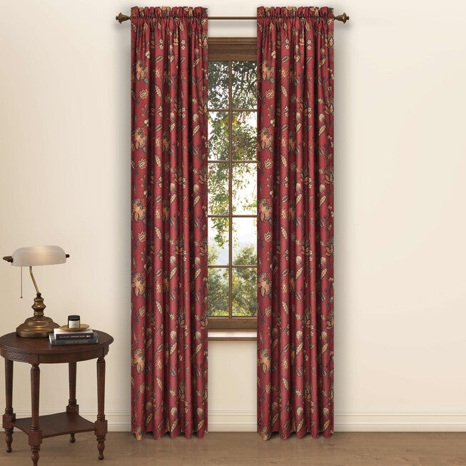 Bari 84 Inch Window Panel Pair, RED, alternate image number null