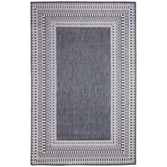 Liora Manne Malibu Etched Border Indoor/Outdoor Area Rug Charcoal 3