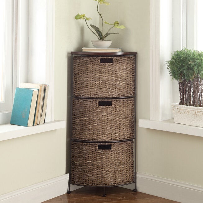 3-Tier Corner Drawer Maize Unit, NATURAL BLACK, hi-res image number 0