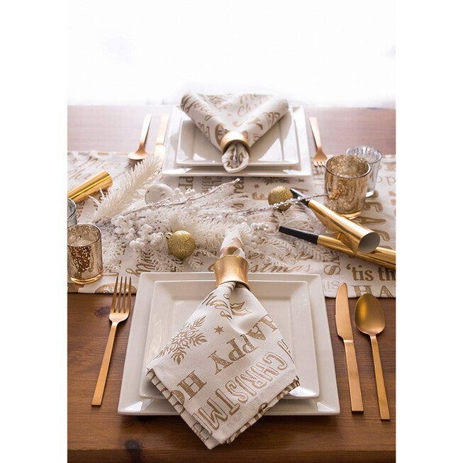 Gold Christmas Collage Table Runner, , alternate image number null