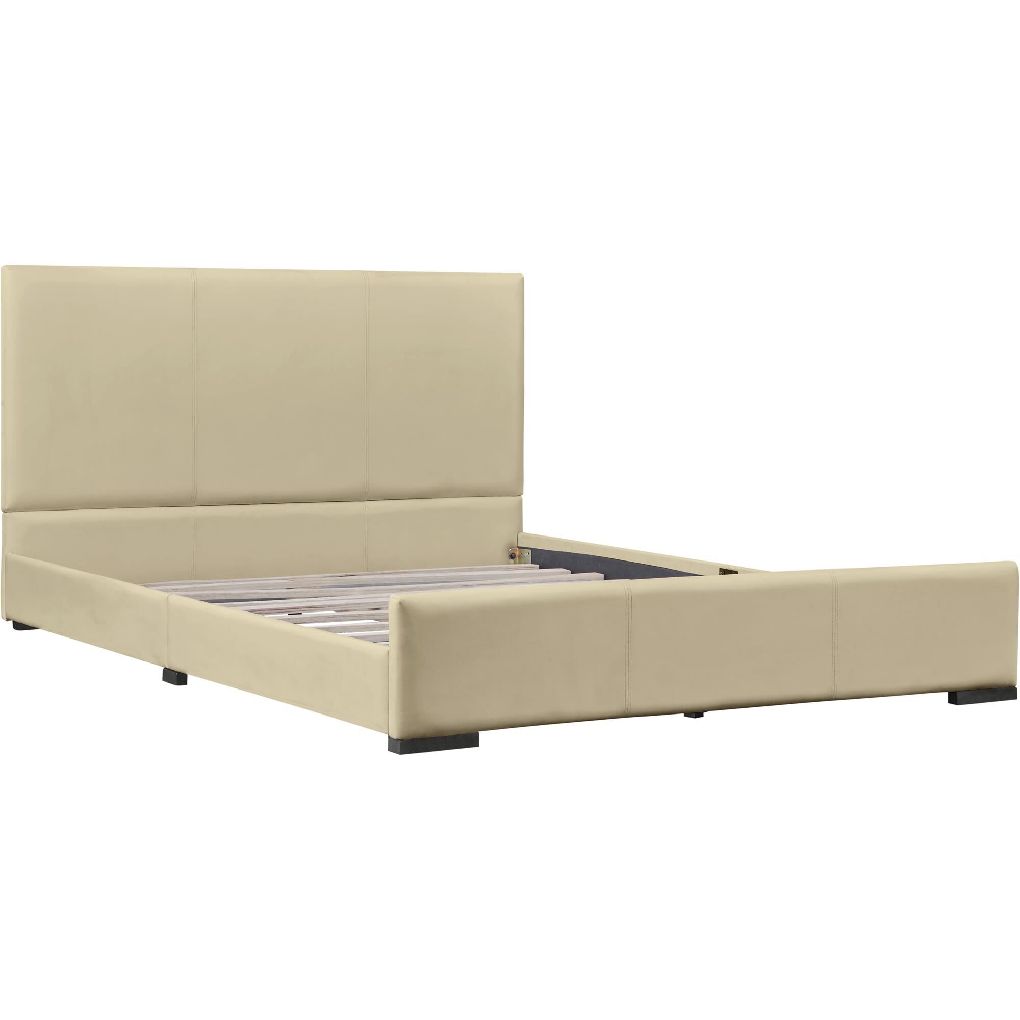 Abbey Platform Bed, Beige, Queen, BEIGE, alternate image number 3