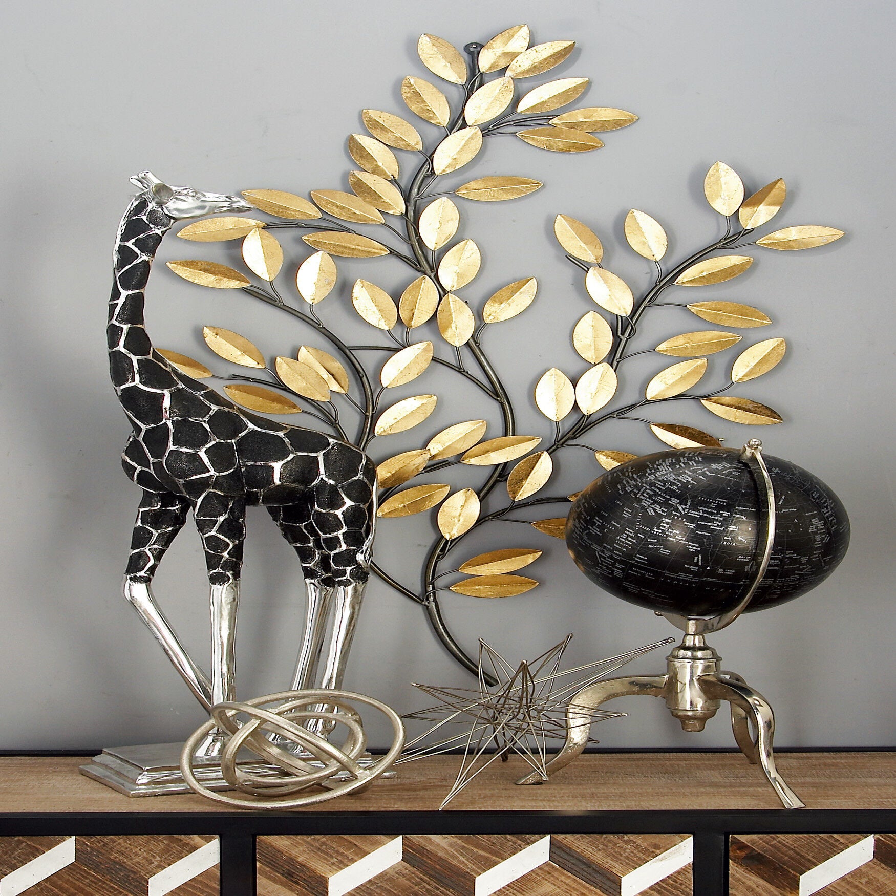 Brass Metal Glam Floral Wall Decor, , alternate image number 7