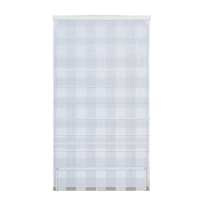 Cordless Plaid Flat Roman Shade, , alternate image number 3