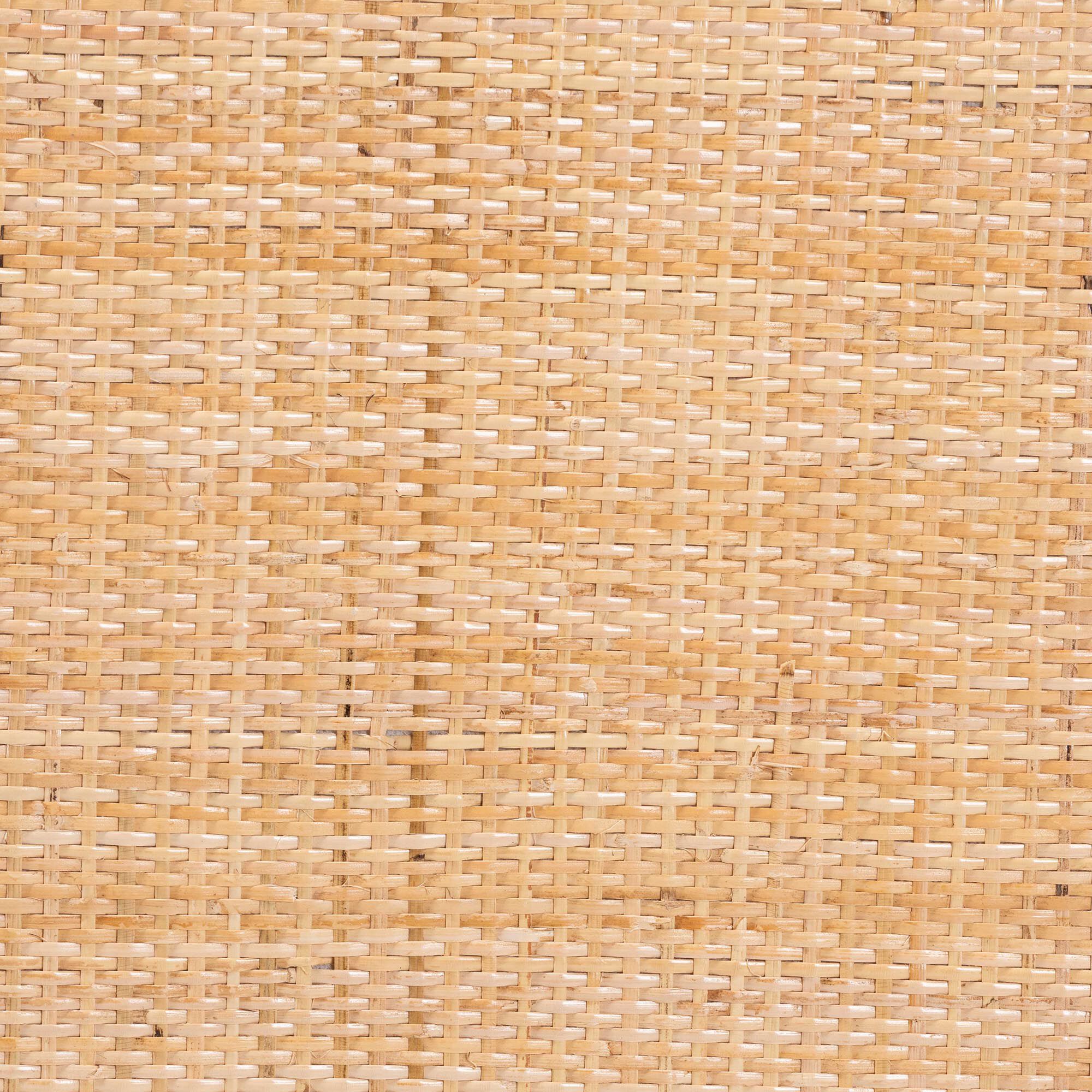 Maryland Modern Bohemian Natural Rattan and Acacia Wood 2-Piece Dining Chair Set, BROWN, alternate image number 7