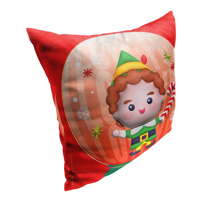 Wb Elf I Love You Snow Globe Printed Throw Pillow, , on-hover image number 1