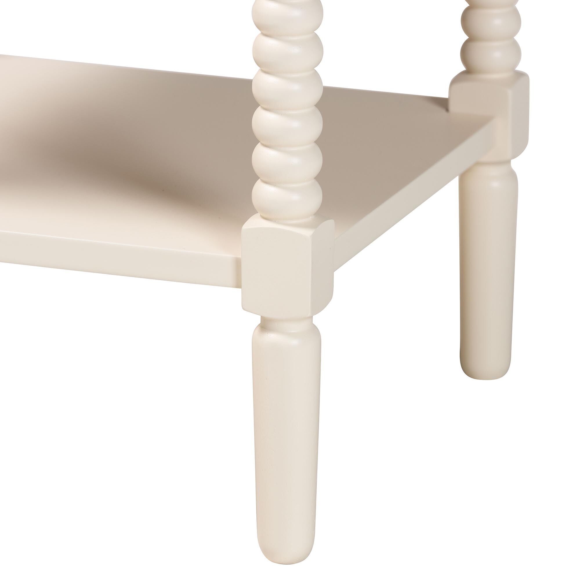 Braith Farmhouse Ivory Spindle Wood 1-Drawer Nightstand, IVORY, alternate image number 6