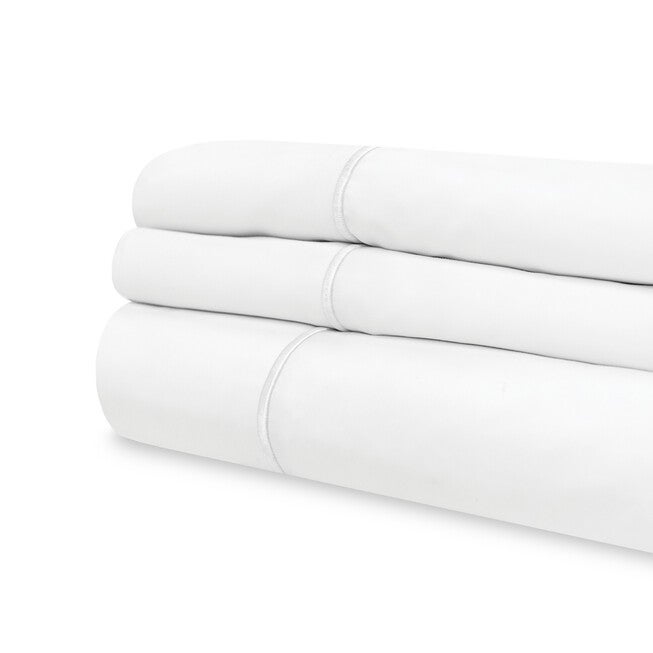SensorPEDIC Ice Cool 400 Thread Count Cotton-Rich White Sheet Set, , alternate image number 8