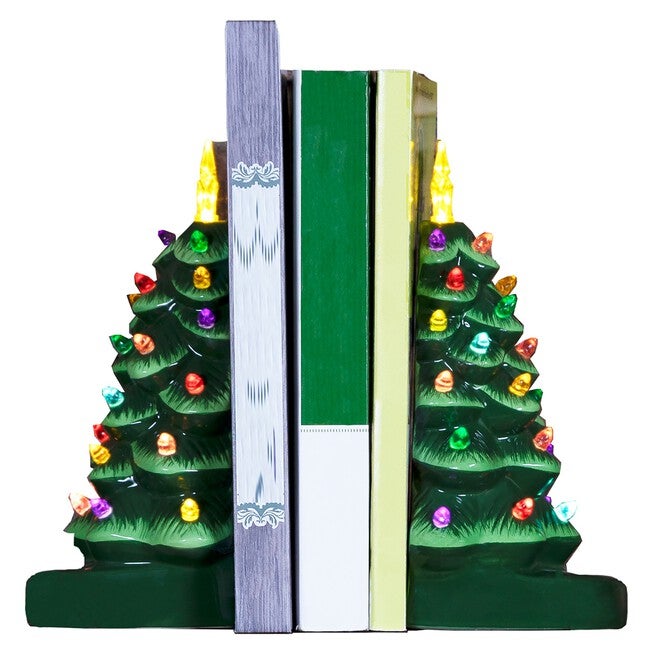 Ceramic Half Trees, Set of 2, , alternate image number null