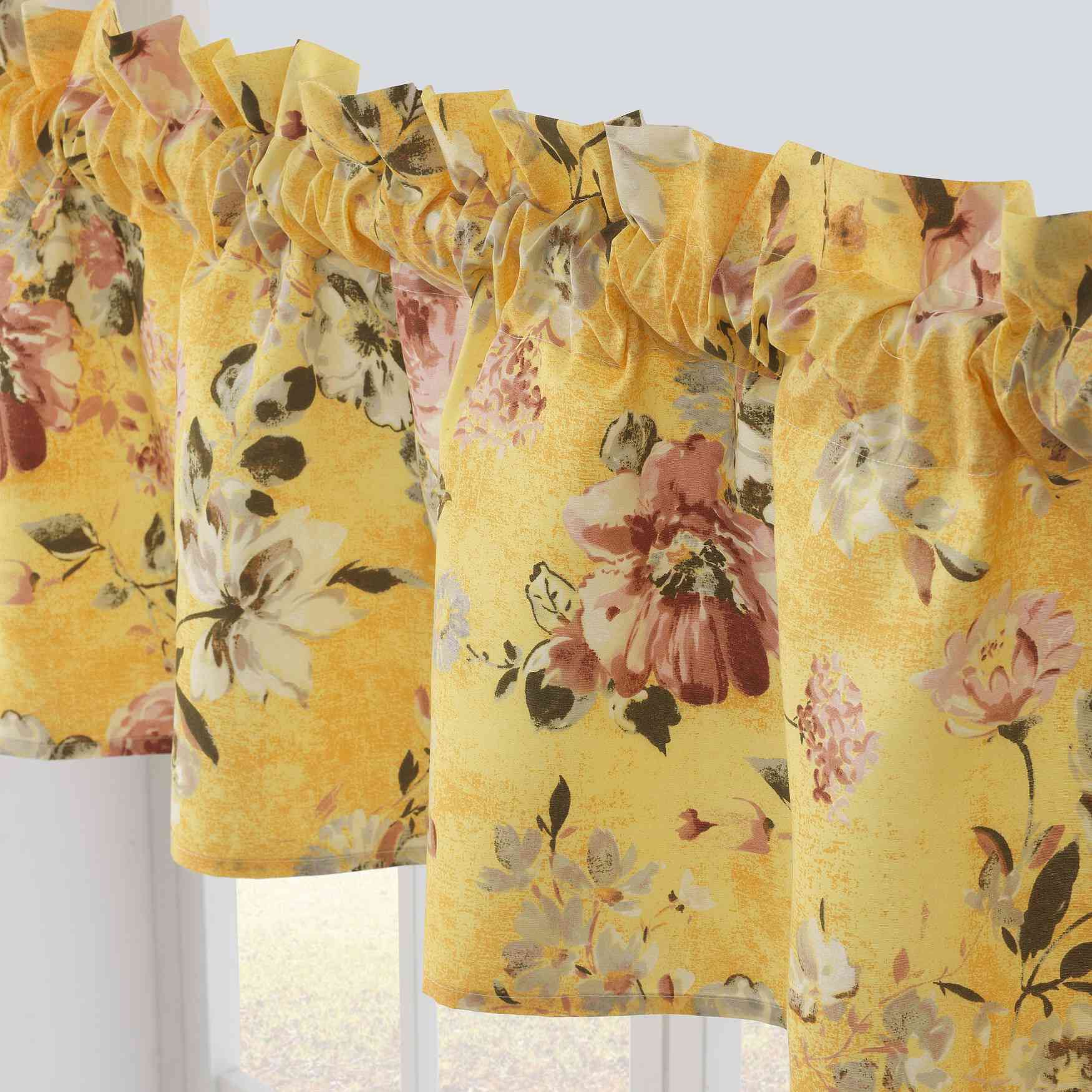 Finley Yellow Window Valance, , on-hover image number 1
