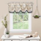 Tattersall Tuck Valance with Buttons - 58x14, , alternate image number null