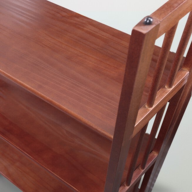 3-Shelf Folding Bookcase 14 inches Wide-Walnut, , alternate image number null