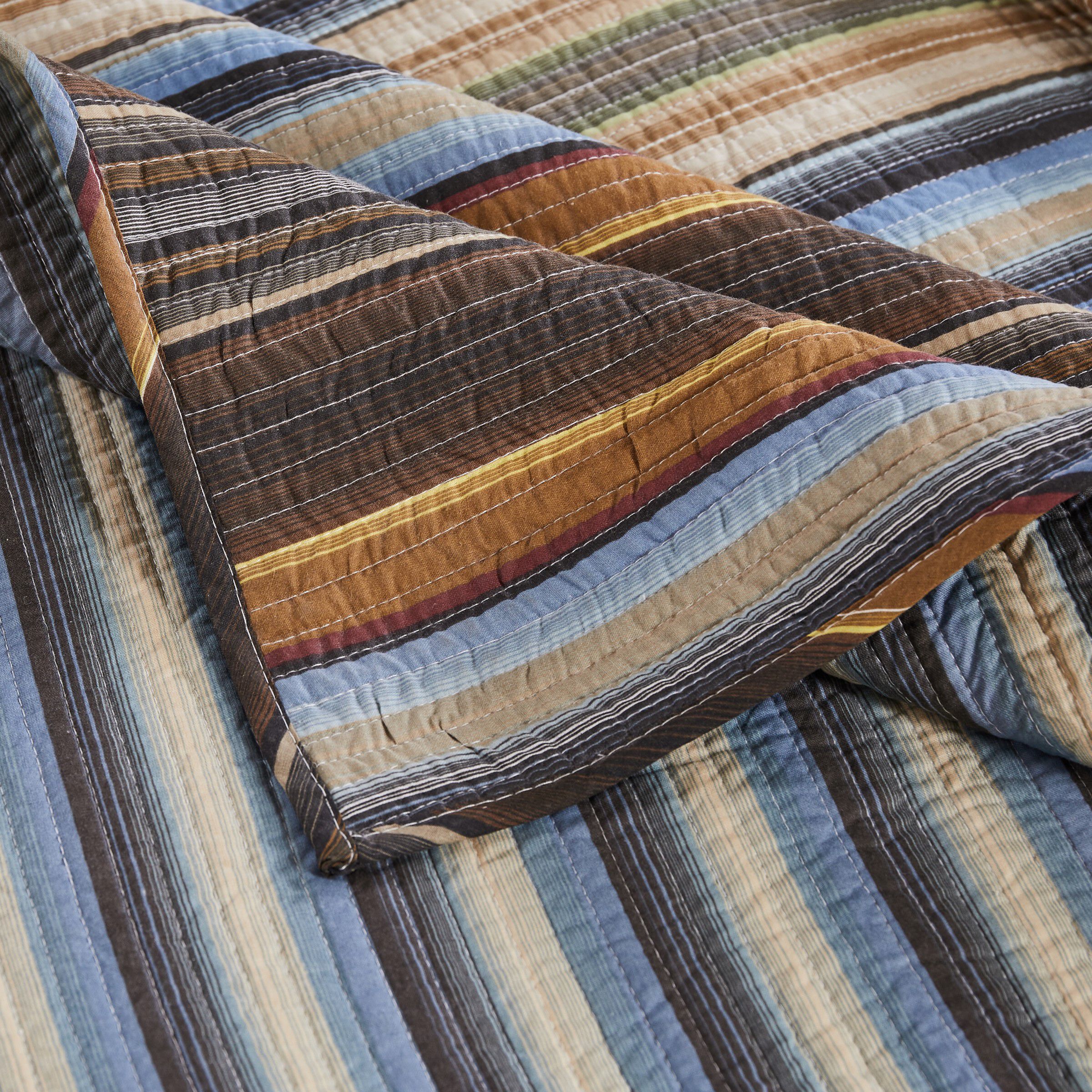 Durango Rustic Stripes 100% Cotton Quilt Set, EARTH, alternate image number 4