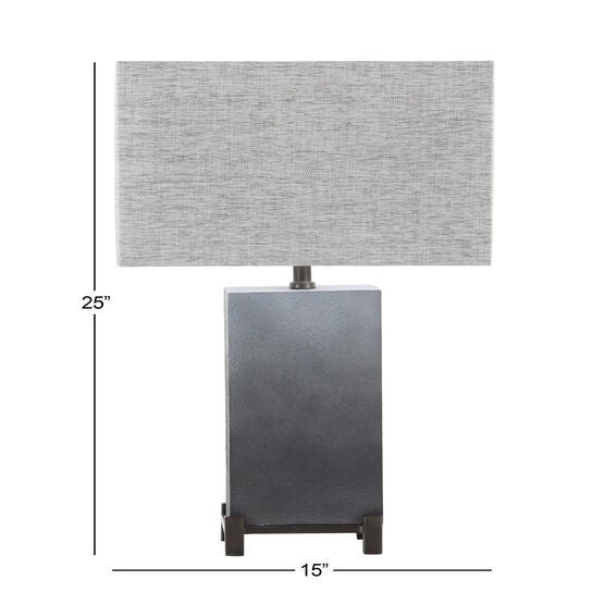 Grey Polystone Transitional Table Lamp, , alternate image number null