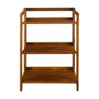 Stratford 3-Shelf Folding Bookcase-Warm Brown, BROWN, hi-res image number null