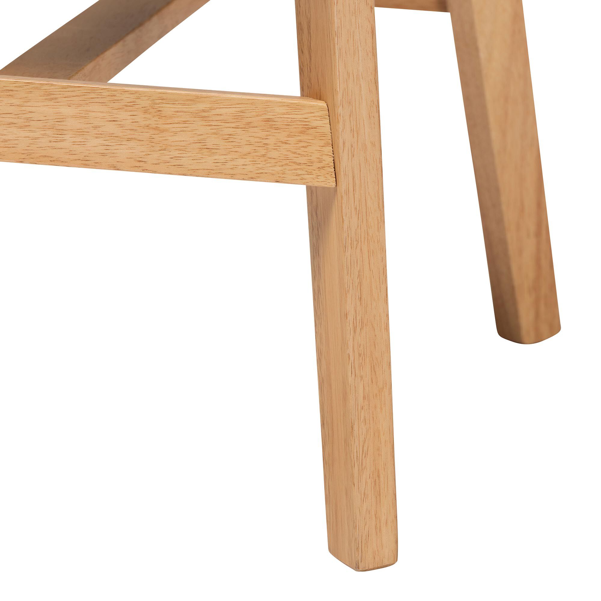 Dannell Mid-Century Modern Grey Fabric and Natural Oak Finished Wood 2-Piece Counter Stool Set, GREY, alternate image number 6