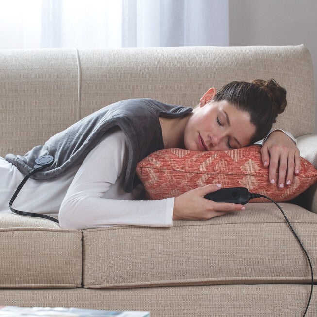 SensorPEDIC Heated Neck and Shoulder Wrap With Digital Controller, , alternate image number null