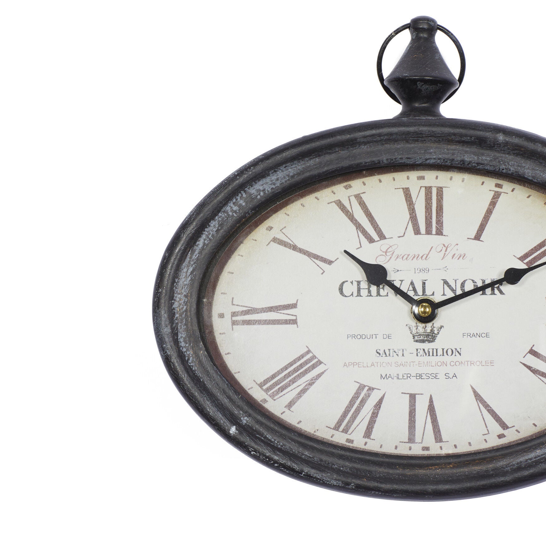 Set Of 2 Cream Metal Vintage Wall Clock, , alternate image number 4