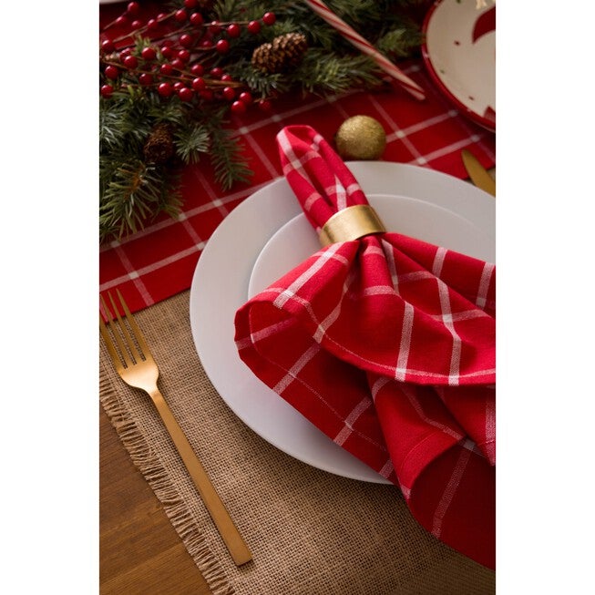 Gold Round Painted Acrylic Napkin Ring, Set of 6, , alternate image number null