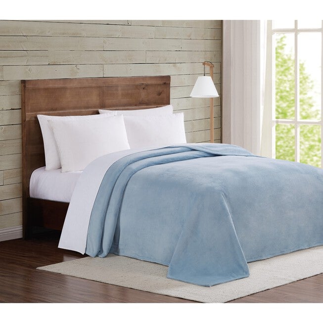 Velvet Plush Blanket, LIGHT BLUE, hi-res image number null