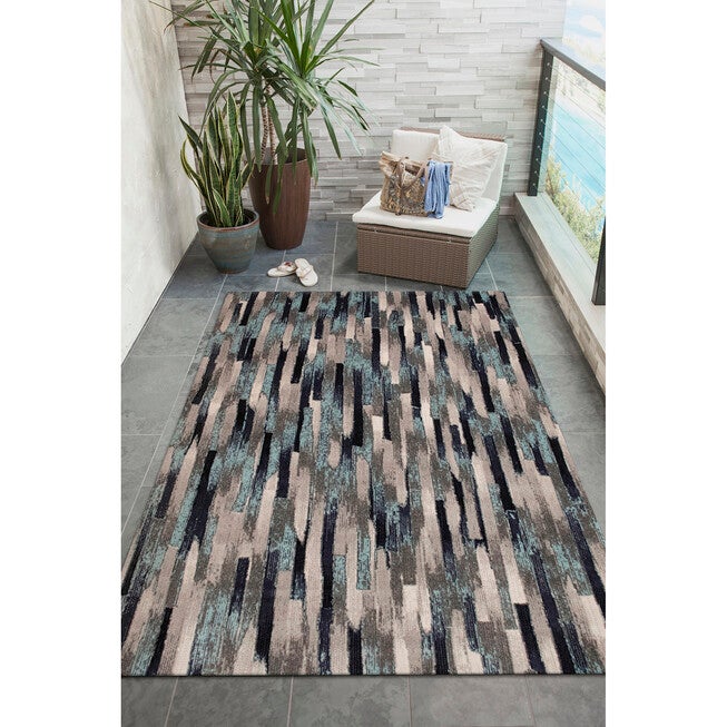 Liora Manne Fresco Broken Stripe Indoor/Outdoor Rug, , alternate image number null