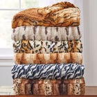 Faux Fur Animal Print Throw, , alternate image number null