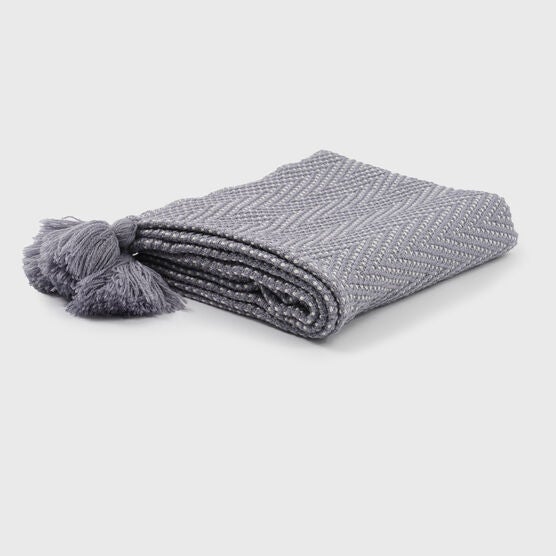 Herringbone Tassel Throw, , on-hover image number null