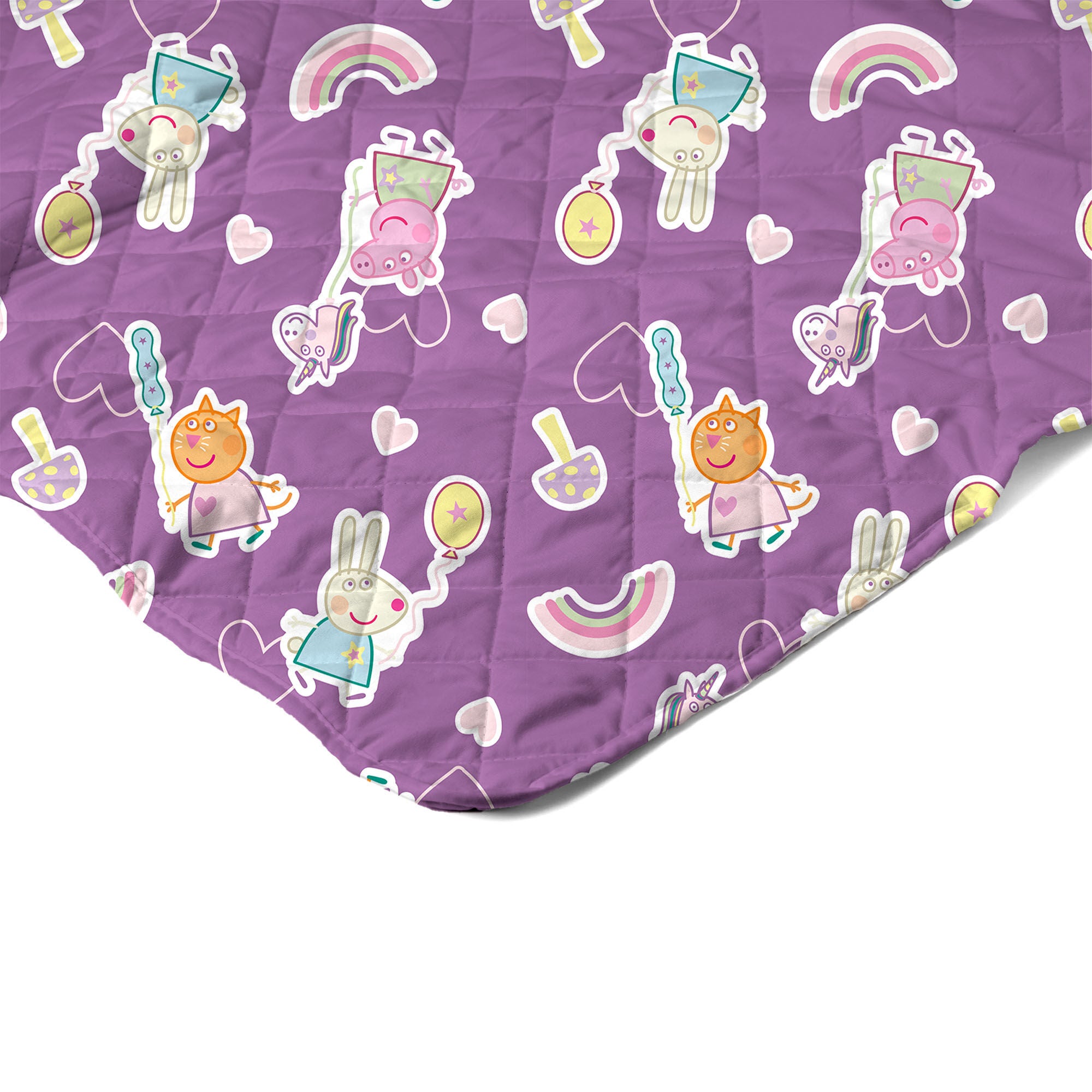 Peppa Pig Peppa Fairgrounds Quilted Throw Blanket 60 x 80 inches, PEPPA PIG, alternate image number 2