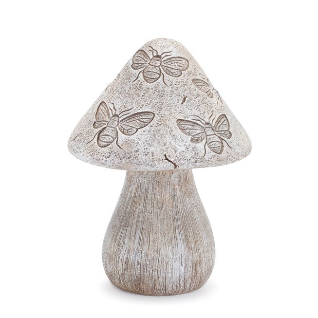 Bumble Bee and Butterfly Print Mushroom (Set of 2), GREY/BEIGE, alternate image number 2