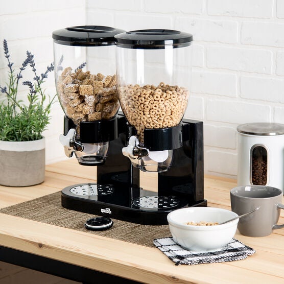 Double Cereal Dispenser, BLACK, hi-res image number null